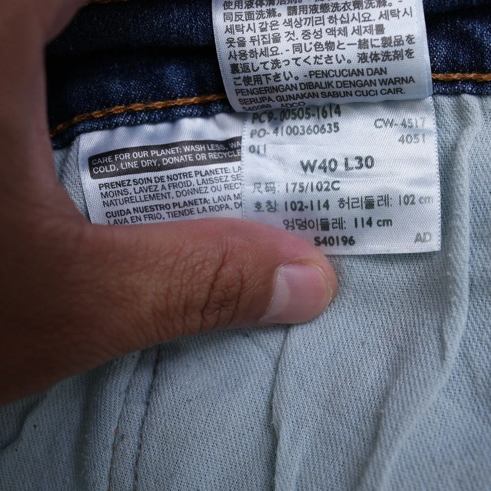 Levis 505 Mens Regular Fit‎ Straight Leg Blue Denim Jeans 40x30 (Fit 38x30)
